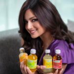 Harnaaz Kaur Sandhu Instagram - Four refreshing flavors to suit whatever mood you're in. LMAO - Lemon, Mango, Apple Orange 🤣 #HealthyInsideFreshOutside @harnaazsandhu_03 @missuniverse . #YOUC1000Vitamin #MissUniverse #Harnaazsandhu