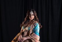 Harnaaz Kaur Sandhu Instagram - Throwback to this stunning lehenga look for Miss Universe! ❤️‍🔥 #missuniverse2022 Styled by @bharatg18 Outfit @rimpleandharpreet Jewellery @curiocottagejewelry