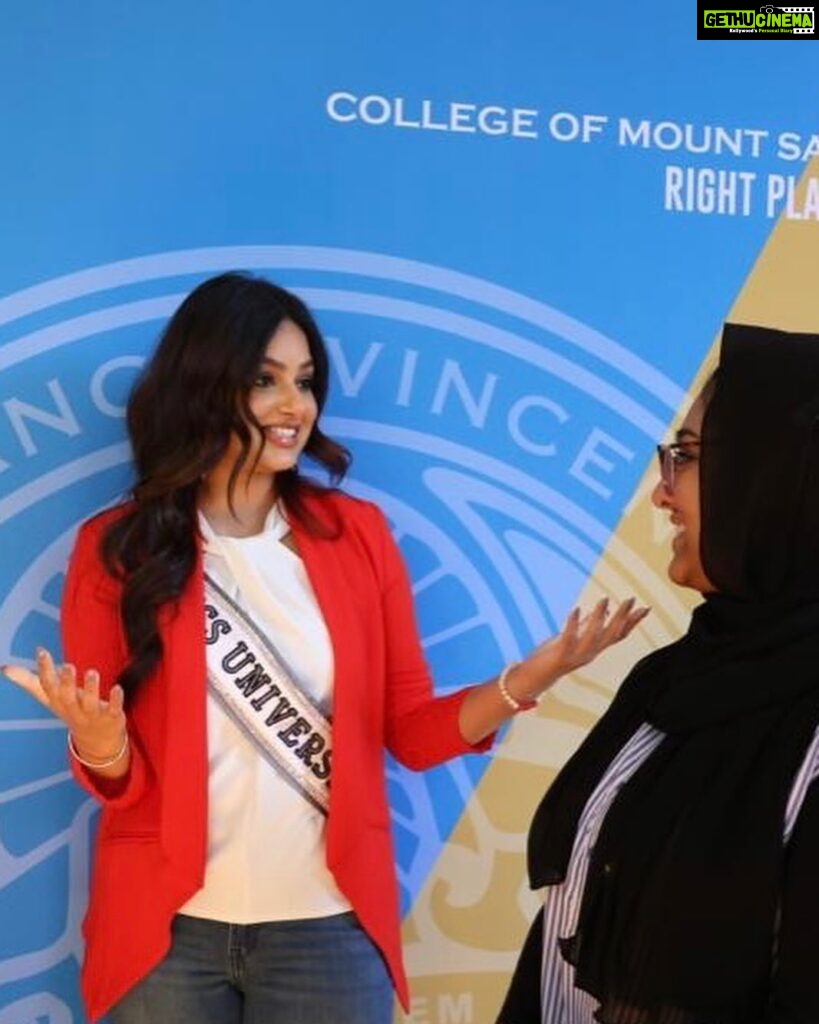 Harnaaz Kaur Sandhu Instagram - So excited I had the chance to talk with so many passionate University students about my advocacy menstrual health equity! Thank you @mountstvincent and @cmsvleadershipctr #changingourworld #periodforchange #periodpoverty #globalmentrualequityaccelator Riverdale