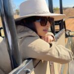 Harnaaz Kaur Sandhu Instagram - Do not try to fight a lion if you are not one yourself. @missuniverse @golden_impalas_bush_resort Styled by @meemmap Jacket vintage Top and pants @wightelephant Boots @dsw Makeup @reneedewitmakeupartist South Africa
