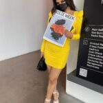 Harnaaz Kaur Sandhu Instagram - We joined @friezeofficial New York on the first day of their frieze week, where they brought global art community together from all around the world showcasing their marvellous pieces of art and inspirational stories behind it! @missuniverse Styled by @meemmap Dress @rebeccavallance Hudson Yards New York