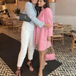 Harnaaz Kaur Sandhu Instagram - A beautiful day with these beautiful queens ✨ welcome back the forever queen @andreamezamx ❤️ @missuniverse Dress @ramybrook Bag @houseofwant Earrings @bonheur_jewelry Manhattan, New York