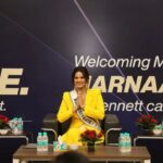 Harnaaz Kaur Sandhu Instagram - #MissUniverse 2021, #Harnaaz Kaur Sandhu visited #BennettUniversity on 25th March and left the students in awe of her magnificent yet humble personality. While inspiring the young minds, she talks about empowerment, self belief and to value oneself. #HarnaazSandhu #HarnaazAtBU @missdivaorg @missindiaorg @harnaazsandhu_03 Bennett University