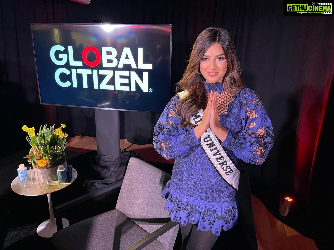 Harnaaz Kaur Sandhu Instagram - Ask not what the world can do for you, rather ask what you can do for the world ? I ask you all to check out the serious efforts of @glblctzn by logging on to their website to aid their humanitarian support towards the people of Ukraine and along with many other outreaches they do including work towards Women’s health and girl education. I’m honoured to be a part of such great organisation and I pledge to work with them on their global efforts @missuniverse Wearing @houseofeda New York City, N.Y.