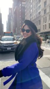 Harnaaz Kaur Sandhu Instagram - Harnaaz in Paris? I mean ‘Harnaaz in New York’

@missuniverse 
@missdivaorg 
 Styled @meemmap 
Coat @nonatatelier
Shoes @marciano @guess
Makeup by @yukoonthego 
Hair by @delajhair