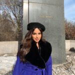 Harnaaz Kaur Sandhu Instagram - Let your light shine so brightly that others can see their way out of the dark☀️✨ @missuniverse @missdivaorg Styled @meemmap Coat @nonatatelier Shoes @marciano @guess Makeup by @yukoonthego Hair by @delajhair New York City, N.Y.