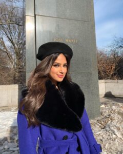 Harnaaz Kaur Sandhu Instagram - Let your light shine so brightly that others can see their way out of the dark☀️✨

@missuniverse 
@missdivaorg 

Styled @meemmap 
Coat @nonatatelier
Shoes @marciano @guess
Makeup by @yukoonthego 
Hair by @delajhair