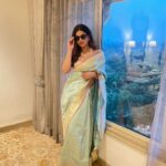 Harnaaz Kaur Sandhu Instagram - ❤️⚡️ Stylist @castelino_priyanka Styling team @labelblive Saree @shantibanaras Necklace @anshgemsofficial Earrings @angelzbypreetibedi Makeup @mitavaswani Hair @yeaksha_ravariya_mua Delhi, India