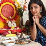 Harshita Gaur Instagram - Jai dev jai dev 🌻 #ganeshchaturthidecorations