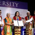 Hema Malini Instagram - Happy to share the honour I received today from the popular Sanskriti University in Mathura. I was conferred the degree of Doc of Philosophy at their 4th Convocation by Smt Anandiben Patil, Governor of UP. at a beautifully organized & well attended function. #mathura #sanskritiuniversity