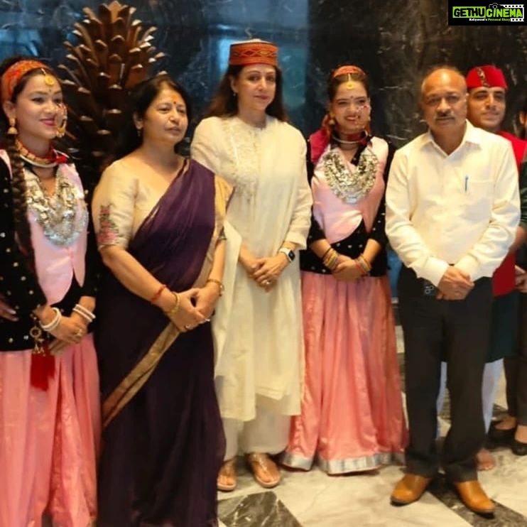 Hema Malini Instagram - Here in Dehradun to perform the ever popular ballet Durga on the invitation of the Director of Cultural Dept, Uttarakhand, Ms. Beena Bhatt. Welcomed by the Hotel Hyatt Regency with a lovely dance by the local artistes, it was a feast for the eyes indeed. Tomorrow is the program on Ma Durga at the opening of the new auditorium - Himalayan Culture Centre, Dehradun. #danceperformance #danceballet #durga #dehradun #himalayanculturalcentre