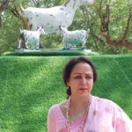 Hema Malini Instagram - I visited the Central Institute For Research on Goats in Mathura today. I was Chief Guest at the valedictory function of the Centenary National Goat Farming Training Program by the Institute. Saw the entire scientific process and the various products made from goat milk developed at CIRG and showcased at Technical Information Centre (TIC). It is an initiative by our PM to provide additional income to small farmers @bjp4mathura #cheifguest #centralinstituteforresearchongoats #mathura #centenarynationalgoatfarming #cirg