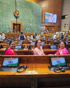 Hema Malini Instagram - Day 1 - at the inaugural of the beautiful new Parliament building which will showcase India’s strides into a brave new world and give us pride of place among all the advanced nations. Jai Hind🙏 @narendramodi  @piyushgoyalofficial @hardeepspuri  @arjunrammeghwalofficial #MyParliamentMyPride