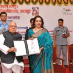 Hema Malini Instagram - I was awarded an honorary Doctorate yday by the Maharaja Surajmal Brij University, Bharatpur, Rajasthan. Present on the occasion were Shri. Rajendra Yadav, Hon'ble MoS, Dept of Higher Education, Govt of Rajasthan, HM, Shri. Kalraj Mishra Ji, Hon'ble Governor of Rajasthan, Hon'ble Minister for Higher Education, Rajasthan Government, Dr. Dalveer Bhandari , Hon'ble Justice at the International Court of Justice, Hague, Netherlands, Professor Ramesh Chandra, Vice-Chancellor, Maharaja Soorajmal Brij University, Bharatpur. #doctorate #honorarydoctorate