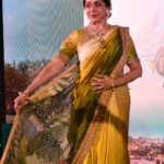 Hema Malini Instagram - My very special thanks and appreciation to designer Sulakshana Monga who held a fashion show with her Vrindavan themed lehengas. She also designed the beautiful saree I wore which drew a lot of admiration from those present at the event. Thank you Sulakshana🙏 @sulakshanamonga #vrindavan #fashionshow