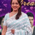 Hema Malini Instagram - Spent a magical day with our little champions. Wait for the wonder kids on #saregmplilchamps on @zeetv Here are more photos of this very interesting upcoming event! Do not miss these talented kids, born with lilting music in their blood - in action with Shankar Mahadevan, Annu Malik and me. Costume & Jewelry by @manishmalhotra05 @mmalhotra.world #saregamapalilchamps #realityshow