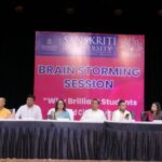 Hema Malini Instagram - 2nd of March - participated in a brain storming session with the students of Sanskriti University, Mathura. Inspired and motivated them to pursue their career goals in all earnestness. Also inaugurated an auditorium in the university campus. #sanskritiuniversity #inauguration #mathura