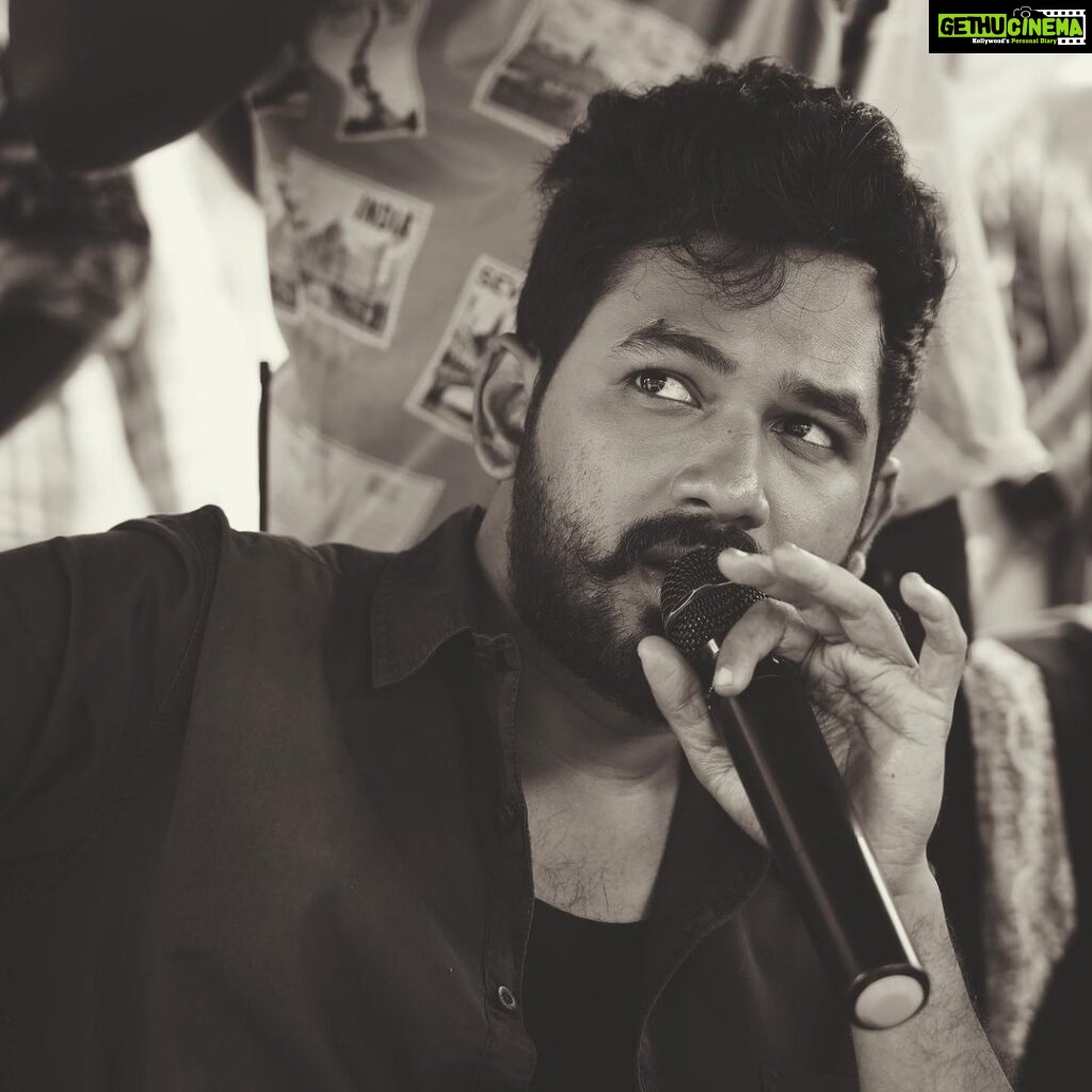 Hiphop Tamizha Instagram - "Embrace Your Element, Ignore the Noise, and Only Then Will You Find Your True Bliss! “ Holding a mic again, but not on the stage! It's so refreshing to get back to doing what we love most: creating!