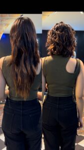 Hitha Chandrashekar Instagram - Decided to finally donate my hair again, go short and summer ready! Thank you @prashanthhairstylist for doing this for me :) i feel absolutely transformed and also have the satisfaction of having done it for a good cause. 

This time I’ve chosen the organisation @doctorsforseva to donate 11 inches of my hair. If you’re interested to donate your hair as well, check out their page and DM them for details ✨

Thank you @rohith_k_raju for shooting this and my loved @tejukranthi @makeupdiaries_by_ashwini @khushi_jagadisha for the moral support ❤️✨