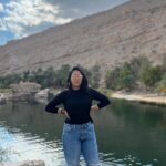 Hitha Chandrashekar Instagram - Wadi Bani Khalid- nature’s swimming pool. Took my breath away for real💫 grateful for the experience 🙏🏻❤️✨