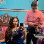 Humaima Malick Instagram - Jindo first day on set 🫶 @mishasaqib Thankyou for making me look beautiful and our Zara on makeup ! #jindo
