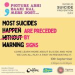Ira Khan Instagram - This World Suicide Prevention day we will be conducting an event to bring about awareness around Suicide and suicide prevention. For more information click the link in our bio! (Sorry about the grammar error, we make mistakes too) #worldsuicidepreventionday #suicideprevention #preventable #signs #awareness #bandra #mumbai #5thseptember #goyellow #prevention #training #free #selfawareness #community #resilence #hope #communication #humanconnection #referral #helpisoutthere