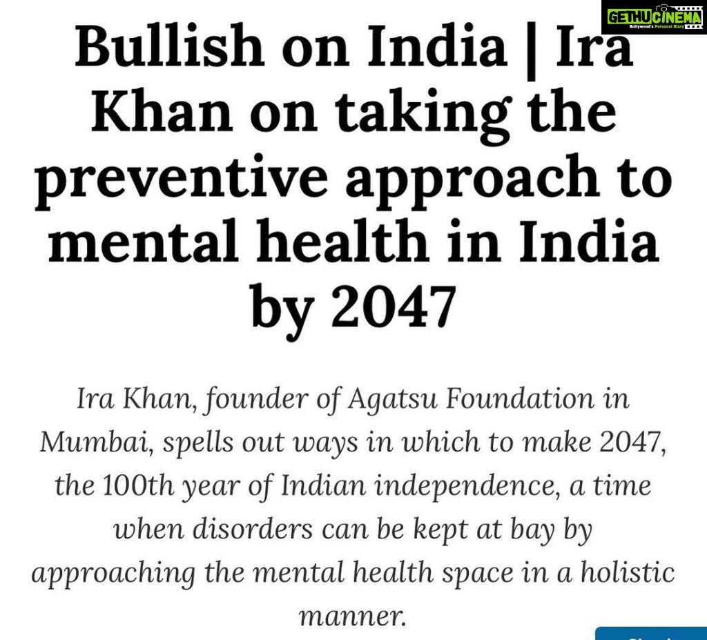 Ira Khan Instagram - What are your goal for Mental Healthcare? For yourself and for India? Today and a 100 years from our independence? Tell us in the comments below! #happyindependenceday #independenceday #mentalhealth #mentalhealthcare #goals #prevention #strive #agatsu #selfvictory #society #change #progress #development #india #celebration #pride #hope #moneycontrol