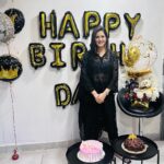 Isha Rikhi Instagram - This has been the best birthday ever with so much love and pampering with my family and friends all at one place. ❤️ Am carrying all the warmth of your birthday wishes in my heart. Reading all your messages makes me so happy🤗I’m BEYOND grateful♾️ Thank you everyone🌸 Love you all 🫶🏻 Wearing my favourite @shopmulmul 🖤