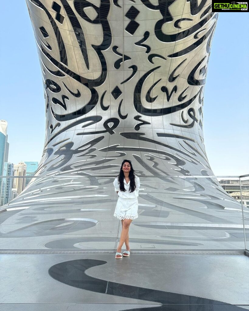 Ivana Instagram - Postcard from Dubai✉️❤️ Here’s my Dubai so far, Thank you @touronholidays for curating this one! 1. Museum of the Future: Stepping into tomorrow at Dubai's Museum of the Future - where innovation meets our imagination! 🚀🌌 2. View at the Palm: Lost in the breathtaking beauty of The Palm - a slice of paradise on Earth! 3. Dhow Cruise: Sailing through Dubai's glittering skyline on a Dhow Cruise - a night to remember! 🌟⛵ 4. Burj Khalifa: Standing on top of the world at Burj Khalifa, where the sky's the limit #letstouron #touronmoments #dubaiwithtouron