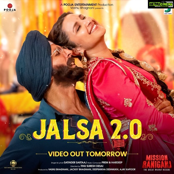 Jackky Bhagnani Instagram - Dhol check. Bhangra moves check. Jalsa 2.0? Get set to groove to the dhamaka of the year. Song video out tomorrow. #GetReadyToJalsa #MissionRaniganj in cinemas from 6th October. @akshaykumar @vashubhagnani @parineetichopra @tinudesaiofficial @deepshikhadeshmukh @ajay_kapoor_ @pooja_ent @jjustmusicofficial @satindersartaaj @premhardeep @shyamc26 @pvrpictures