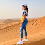 Janani Ashok Kumar Instagram - One fine moment down the memory lane #jananiashokkumar #desertsafari #dubai🇦🇪 Desert Safari Dubai