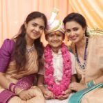 Janani Ashok Kumar Instagram - Our Happiness 🩵💜🤍 - 📸: @gk_.photography._ Jewellery: @methurna_collections Coimbatore, Tamil Nadu