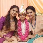 Janani Ashok Kumar Instagram - Our Happiness 🩵💜🤍 - 📸: @gk_.photography._ Jewellery: @methurna_collections Coimbatore, Tamil Nadu