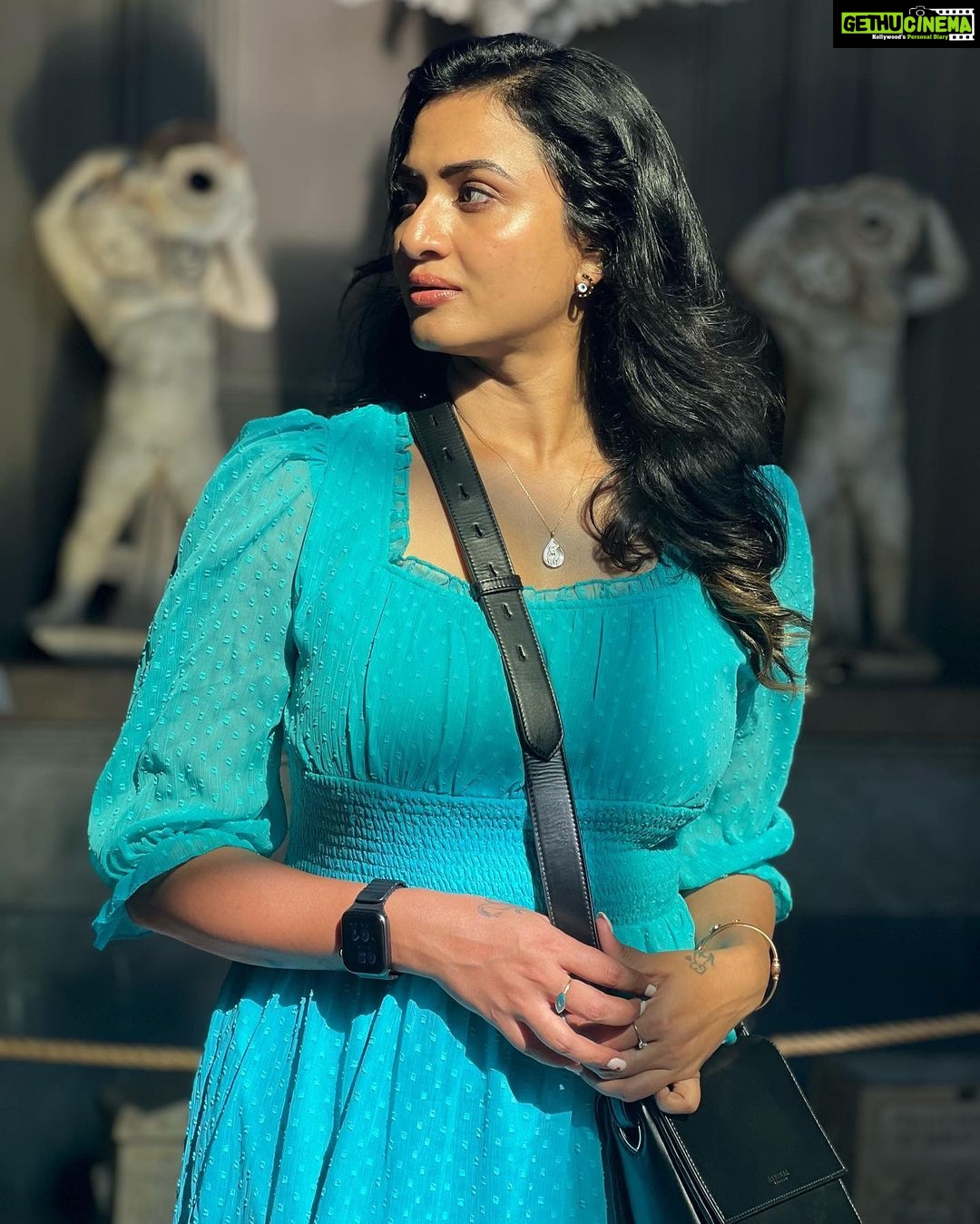 Janani Ashok Kumar Instagram - 🪬🩵 - PC: @madhumitha_sivasankar Wearing: @myntra Vatican Museums - Musei Vaticani