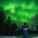 Jayam Ravi Instagram - ‘Those who don’t believe in magic will find it here’ 💚🇫🇮 . . . . 📸 @lappimeri #laplandlove #auroraborealis #northernlights #finnishlapland #magic #coupletravel #travelgram #finland2023 #visitfinland #happycountry #bucketlistcheck #chasinglights #chasingdreams