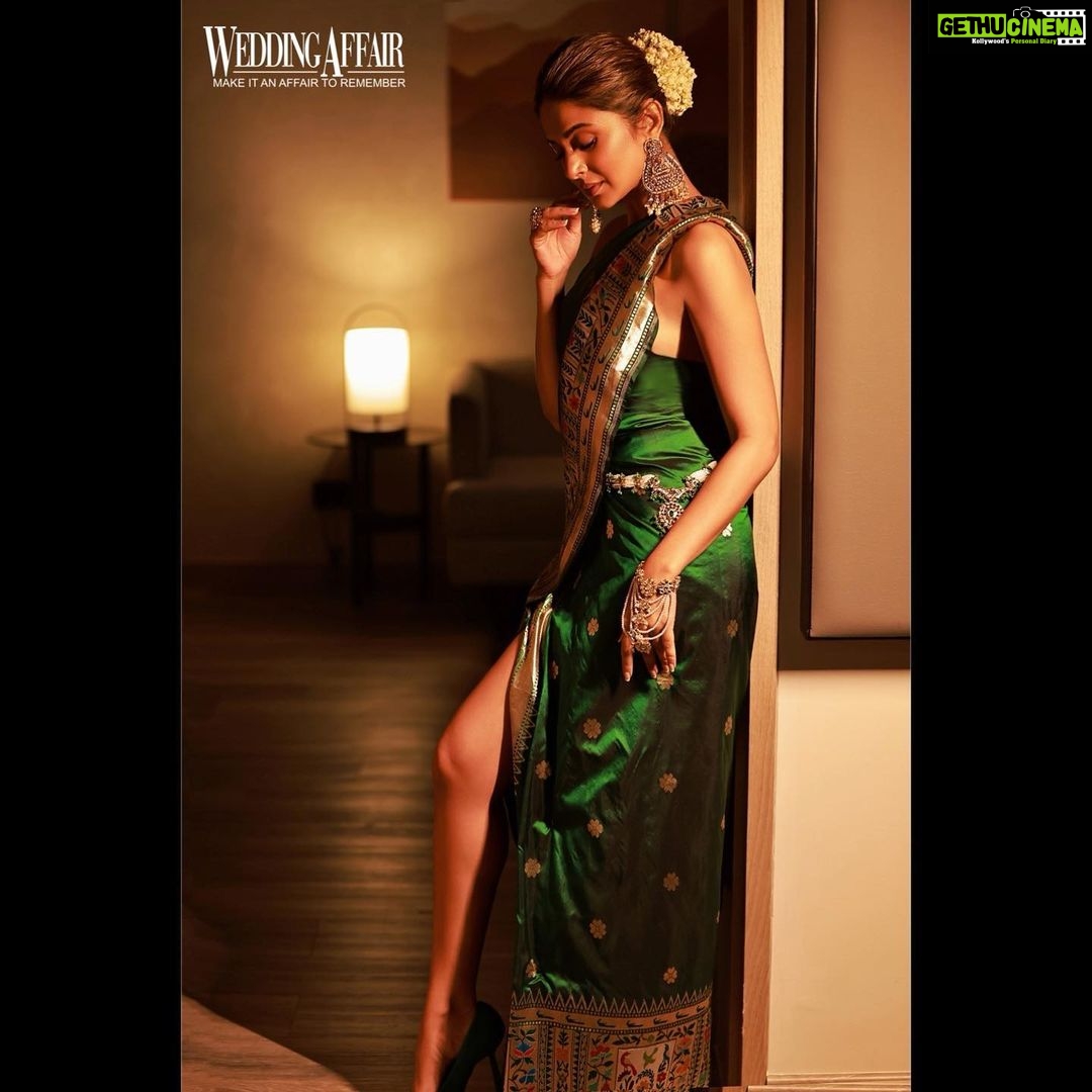 Jennifer Winget Instagram - From Haldi to Sangeet, cocktail to reception; I seem to have got myself a whole wedding album without even having a wedding! Well, atleast I had that steamy βπ’π§π§π’πͺπ³β π Magazine: @weddingaffairofficial Cover star: @jenniferwinget1 Photographer: @amitkhannaphotography Stylist: @juhi.ali Hair and Make-up: @rishinaacharya HMU assistant @raashikashetty Location: @novotelmumbaiairport Artist Managed by: @simmerouquai Co-ordinated by: @nadiiaamalik Wardrobe Blue Lehenga: @theroyaleum Jewellery: @rubans.in Gold Lehenga: @studio.mikukumar Jewellery: @tvishajewlz Saree: @kalkifashion Jewellery: @rubans.in Rings: @h.ajoomal Sharara: @labeld Jewellery: @rubans.in Ring: @anthajewels Gown: @nourbyneharika Jewellery: @limelightdiamonds