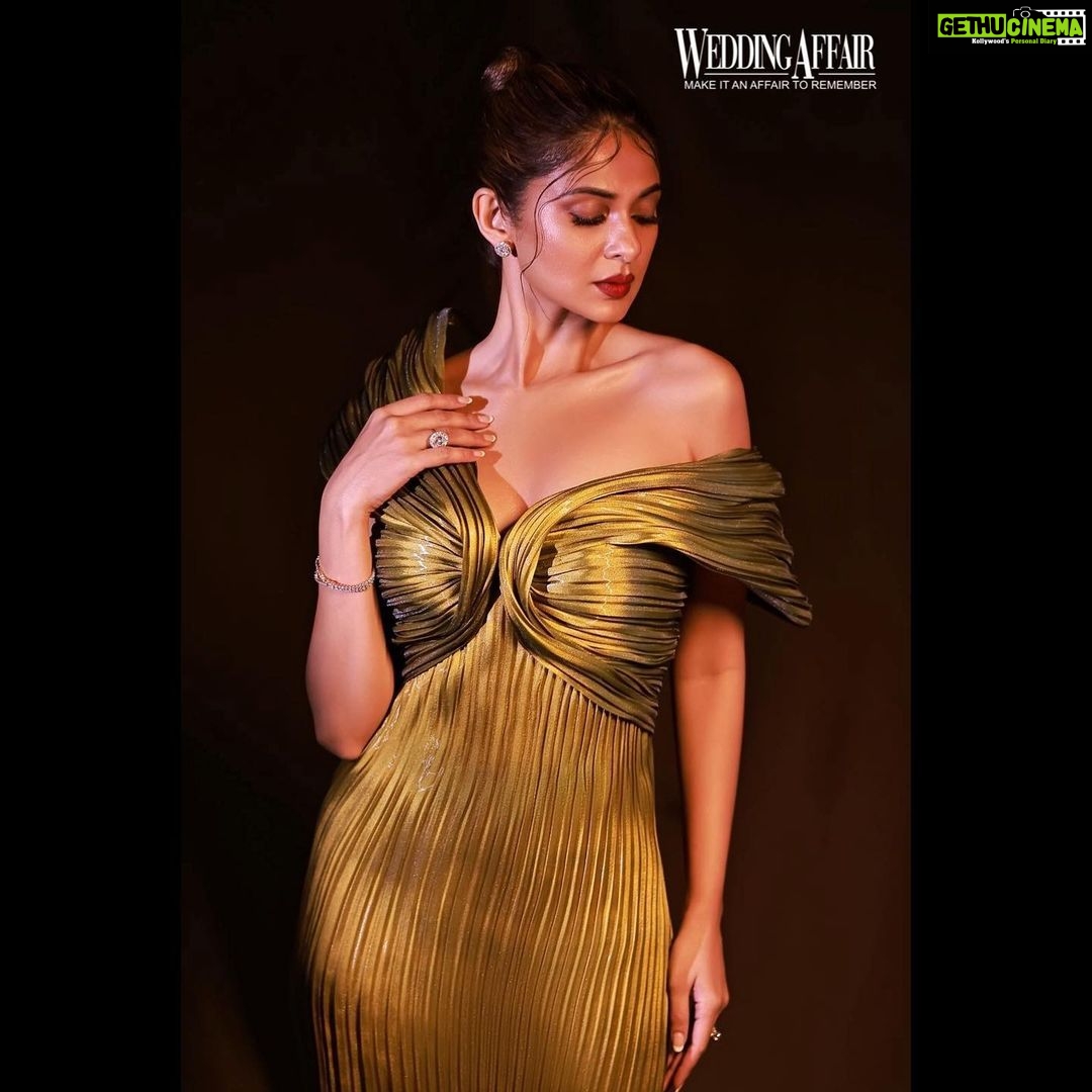 Jennifer Winget Instagram - From Haldi to Sangeet, cocktail to reception; I seem to have got myself a whole wedding album without even having a wedding! Well, atleast I had that steamy βπ’π§π§π’πͺπ³β π Magazine: @weddingaffairofficial Cover star: @jenniferwinget1 Photographer: @amitkhannaphotography Stylist: @juhi.ali Hair and Make-up: @rishinaacharya HMU assistant @raashikashetty Location: @novotelmumbaiairport Artist Managed by: @simmerouquai Co-ordinated by: @nadiiaamalik Wardrobe Blue Lehenga: @theroyaleum Jewellery: @rubans.in Gold Lehenga: @studio.mikukumar Jewellery: @tvishajewlz Saree: @kalkifashion Jewellery: @rubans.in Rings: @h.ajoomal Sharara: @labeld Jewellery: @rubans.in Ring: @anthajewels Gown: @nourbyneharika Jewellery: @limelightdiamonds