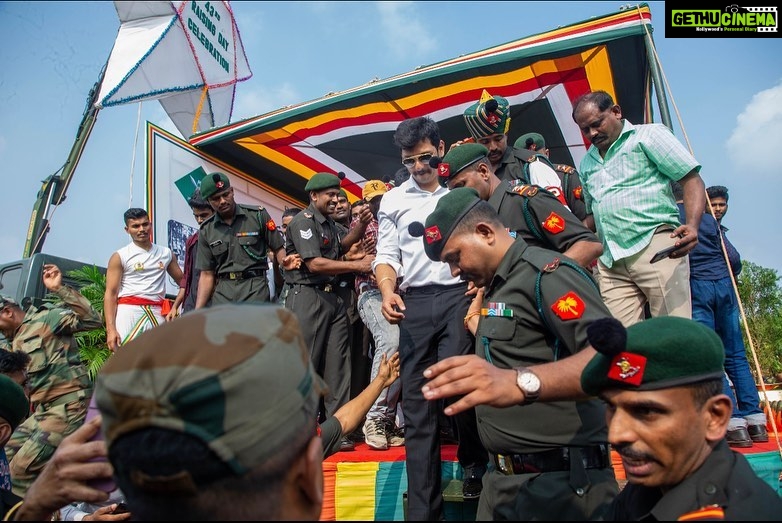 Jiiva Instagram - And that’s why we call them Indian Army !!! Such a pleasure colonel & his First Lady for inviting me as chief Guest for their prestigious Raising day celebration!!! Overwhelmed with all their love and Gestures !!!