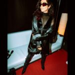 Jonita Gandhi Instagram - It's a 🟤 world... Styled by @jaineeebheda in a @freakinsindia trench for @wirelessfestme Photos by @gltch.in @obpanakal Abu Dhabi, U.A.E.
