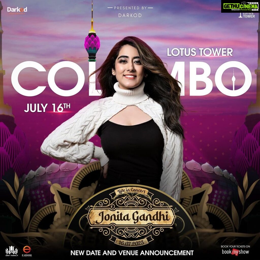 Jonita Gandhi Instagram - Where’s my Colombo Jontourage fam??? You + The Jonita Gandhi Band + the Lotus Tower on July 16th = ❤️❤️❤️! See you all there! @darkodentertainment @eloungeindia @collectiveartistsdiaries