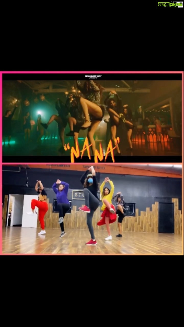 Jonita Gandhi Instagram - GIRL SQUAD GOALS π€© also someone give me extra marks for wearing a mask during rehearsals π€ͺ #behindthescenes #nana #rehearsal #dance @aathirarajeevofficial βοΈππ» @miriamyohannes @athenagarcia_ @pauliisophie
