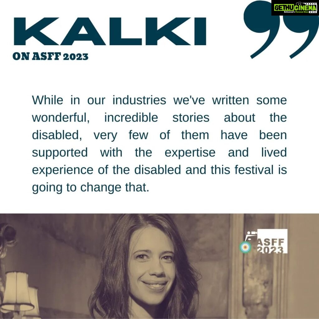 Kalki Koechlin Instagram - Excited that there is going to be an inclusive short film festival in Mumbai. While in our industries we've written some wonderful, incredible stories about the disabled, very few of them have been supported with the expertise and lived experience of the disabled and this festival is going to change that. So, ASFF 2023, wish you the best of luck for your first film festival and all these budding young filmmakers. I hope you continue to make beautiful storytelling that is inclusive and diverse. @kalkikanmani : Indian Actress and Writer – #ASFF2023 in collaboration with ADAPT Mumbai launches a film challenge for all film & design students of India to make more inclusive stories on screen. Submit your short films. Link in bio 🔗 #AbleDisabledAllPeopleTogether #ADAPT #Disability #Inclusivity #HaveYouFilmedYet #Quoted #ShortFilmFestival #ShortFilm Adapt (formerly spastic society)