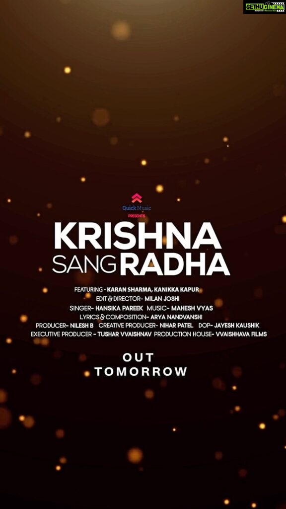 Karan Sharma Instagram - LOVE ISN’T LIMITED TO JANMASHTAMI. “Get ready for a musical journey like no other! Tomorrow, we unveil ‘Krishna Sang Radha’ by @hansikaapareek, starring @kanikkakapur and @karansharmaa_official, with enchanting music by @maheshvyasmusic. Stay tuned and prepare to be enchanted by the timeless tale of Lord Krishna and Shree Radha. #KrishnaSangRadha #MusicRelease #DivineLove” 🎶 Releasing Soon 🎶 Stay Tuned! Produced by Quick Music Label #QuickMusicLabel #KrishnaSangRadha #HansikaPareek #KanikkaKapur #DivineLove #LordKrishna #ShreeRadha #MusicVideo #SpiritualJourney #Indian-devotional #krishna #kanha #radha #vrindavan #iskcon @quickmusiclabel @niharpatel.64 @dhruwal.patel @milan_joshi_ @jaayesh_kaushik @arya_nandvanshi @vvaishnavafilms @tusharvvaishnav @annishsingh.official @jackvan._ @anamikajain__ @catchupoverinsta @mitreshmahesh Subscribe to Quick Music Channel- https://youtube.com/@quickmusic9