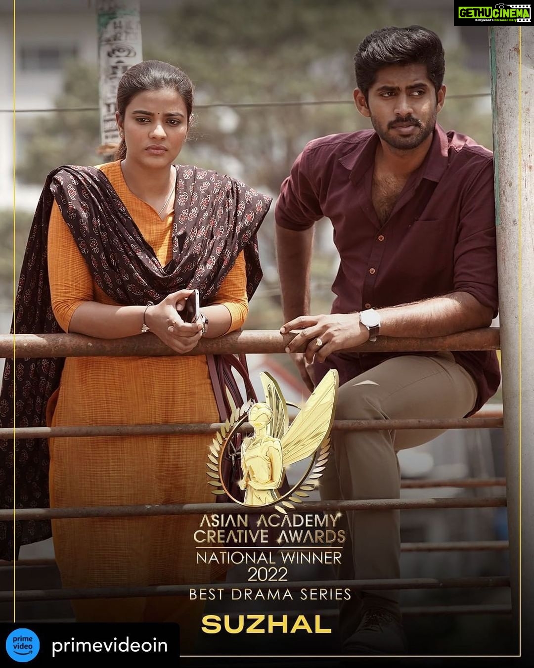 Kathir Instagram - #Suzhal - Best Drama Series The Asian Academy Creative Awards is a prestigious award across 16 nations in ASIA-PAC region and is a part of the Singapore Media Festival #asianacademycreativeawards #Suzhal #suzhalthevortex @pushkar.gayatri @aishwaryarajessh @sriya_reddy @radhakrishnan_parthiban @anucharan.m @brammaofficial @mukes47 @nivedhithaa_sathish @samcsmusic @editorrichardkevin.a @gowthamselvarajoffl @gopika_ramesh_ @naanungalfj @guha812 @dineshsubbarayan @dhilipaction @primevideoin @wallwatcherfilms