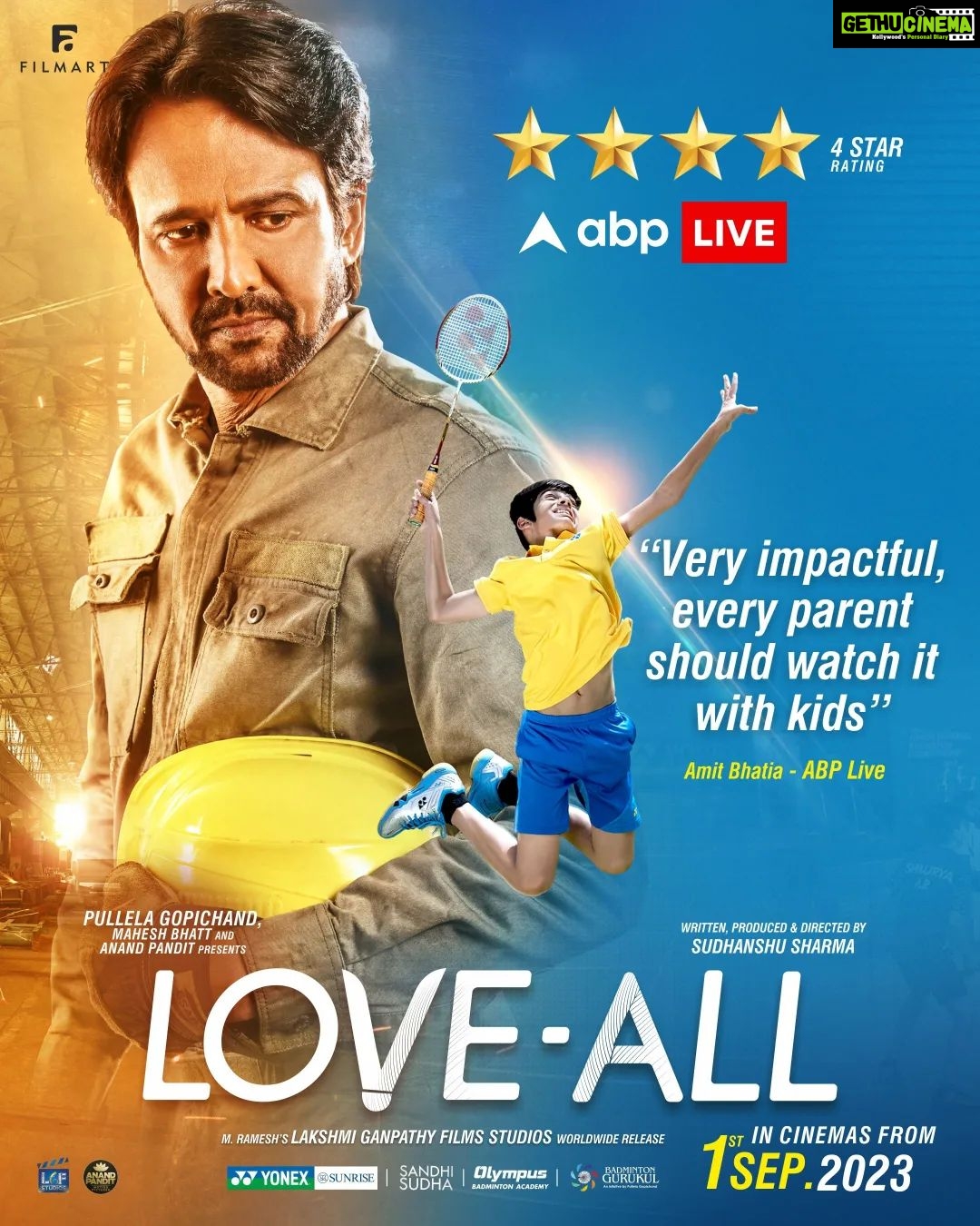 Kay Kay Menon Instagram - Top media is appreciating the film in a big way....now it's your turn to experience what they've seen....from September 1st, in Cinemas, #LoveAll #LoveAllReview @timesofindia @dhavalroy @abplivenews @abpnewstv @amitbhatia1509 @dainikbhaskar_ @ashishtiwarireal @nbt_news #LoveAll1September @kaykaymenon02 @sudhanshu7s @swastikamukherjee13 @Shriswara @vikrampbhatt @gopichandpullela @supriya_devgun @yonex_sunrise_india @badmintongurukul @loveall.film @lgfstudios @anandpandit @anandpanditmotionpictures @arkjain_5 @tanishka.mihi @sumitarora1980 @iamalamkhan @rajabundelaofficial @satyakamanand @atul_srivastava31 @musicsaurabhvaibhav @ankit.pandey.90 @mazelvyas_official @deeprambhiya_99 @kabirverma247 #LoveAllFilm #LoveAllMovie #LoveAllBadminton #KayKayMenon #SwastikaMukherjee #SudhanshuSharma #NewRelease #Bollywood #SportsFilm #SportsMovie Delhi