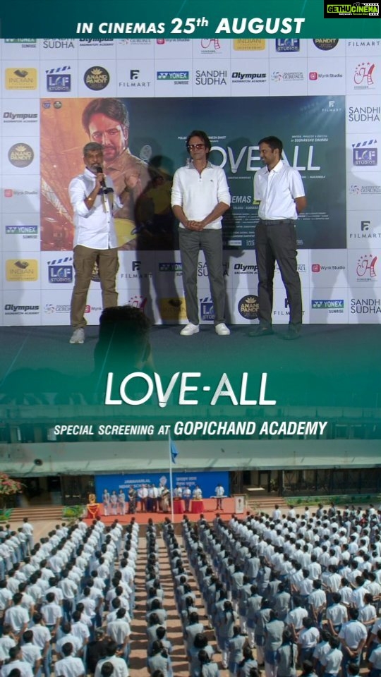 Kay Kay Menon Instagram - Thanks so much ๐๐ผ๐ฝ๐ถ๐ฐ๐ต๐ฎ๐ป๐ฑ ๐ฆ๐ถ๐ฟ! It was a day to remember at ๐ฃ๐๐น๐น๐ฒ๐น๐ฎ ๐๐ผ๐ฝ๐ถ๐ฐ๐ต๐ฎ๐ป๐ฑ ๐๐ฎ๐ฑ๐บ๐ถ๐ป๐๐ผ๐ป ๐๐ฐ๐ฎ๐ฑ๐ฒ๐บ๐. Your greatness is wrapped in such humility, weโre all touched to the core. Lovely to share our work with your talented shuttlers; their reaction made my day. Special thanks to Ms ๐ฆ๐๐ฝ๐ฟ๐ถ๐๐ฎ ๐๐ฒ๐๐ด๐๐ป, ๐๐ผ๐๐ป๐ฑ๐ฒ๐ฟ ๐ฎ๐ป๐ฑ ๐ ๐, ๐๐ฎ๐ฑ๐บ๐ถ๐ป๐๐ผ๐ป ๐๐๐ฟ๐๐ธ๐๐น for your guidance and support. #LoveAll #LoveAllIndiaTour #LoveAllHyderabad #Hyderabad @gopichandpullela @kaykaymenon02 @supriya_devgun @gobadminton @badmintongurukul @swastikamukherjee13 @Shriswara @vikrampbhatt @srikanth_kidambi @rajawatpriyanshu @gayatri.gopichand @yonex_sunrise_india @loveall.film @lgfstudios @anandpandit @anandpanditmotionpictures @sonal_sharma1974_ @paartho @javeridipti @vaijayant @kanishk09 @dptofsportsgoi @officialkheloindia @olympusindore @arkjain_5 @deeprambhiya_99 @kabirverma247 @mazelvyas_official @tanishka.mihi @sumitarora1980 @iamalamkhan @rajabundelaofficial @satyakamanand @atul_srivastava31 #LoveAllFilm #LoveAllMovie #LoveAllBadminton #LoveAllTrailer #LoveAll25August #KayKayMenon #SwastikaMukherjee #SudhanshuSharma #lgfstudios #NewRelease #Bollywood #SportsFilm #SportsMovie Pullela Gopichand Badminton Academy