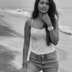 Keerthi Pandian Instagram - therefore, I am 🌪 #beach #monochrome