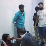 Keerthi Pandian Instagram - My most favourite part about shooting for the film #Anbirkiniyal was the freezer zone. All movements and stunts were made super exciting by these super humans! Clearly you can see my excitement (and rudolf-the-red-nose face) with the amazing @anbariv_action_director and @prabu_stunts_pc_ ! 🦾 Movie streaming on @primevideoin ALSO, Anbirkiniyal will be telecasted on @kalaignartvofficial coming august 15, Independence Day special! ♥️