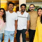 Keerthi shanthanu Instagram – a Twin Anniversary celebration❤️ 
@shanthnu & myself Sharing the same anniversary date along with this beautiful couple #FahadFazil & @nazriyafahadh 🤗
thank you #ALVijay sir for hosting us 💕