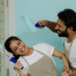 Keerthi shanthanu Instagram – It’s painting time ❤️🎨🥰
Watch our new video
 “Home Makeover” with @nipponpaintindia on #WithLoveShnthnuKiki 💛
(Channel link in bio) @kikivijay11 

#paint #homepainting #nippon #nipponpaint #homemakeover